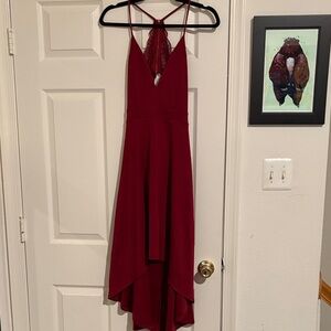 Charlotte Russe Wine High Low Dress